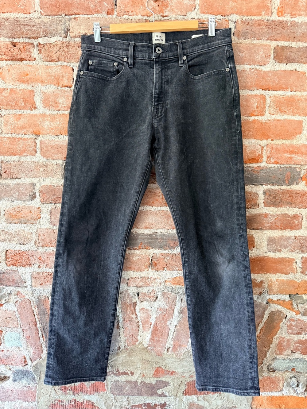 Flint and Tinder Straight Fit Men’s Black Jeans